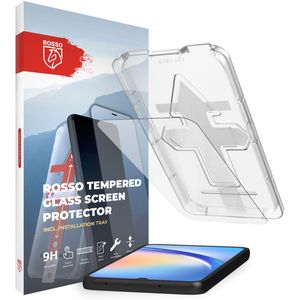 Rosso Samsung Galaxy A34 Tempered Glass Fingerprint en Case Friendly