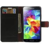 Samsung Galaxy S5 Portemonnee Stand Hoesje Zwart