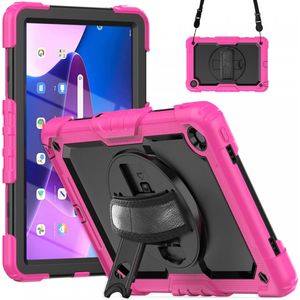 Lenovo Tab M10 Plus Gen 3 (10.6) Hoes met Screenprotector en Handriem Roze