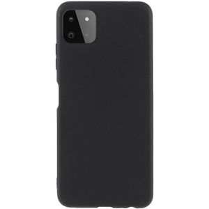 Samsung Galaxy A22 5G Hoesje Dun TPU Matte Back Cover Zwart