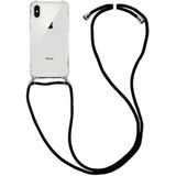 Apple iPhone XS Max Hoesje Hybride Back Cover met Koord Zwart