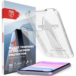 Rosso iPhone XR / 11 Tempered Glass met Installatietray Case Friendly