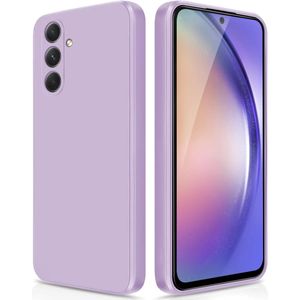 Samsung Galaxy A54 Hoesje Camera Bescherming Dun TPU Back Cover Lila