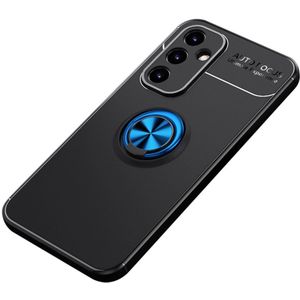 Samsung Galaxy A34 Hoesje met Magnetische Kickstand Ring Zwart Blauw