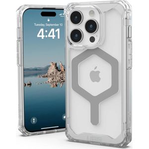 Urban Armor Gear Plyo Apple iPhone 15 Pro Hoesje Magsafe Ice Zilver