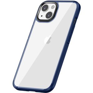 Apple iPhone 14 Pro Hoesje Hybride Back Cover Transparant Blauw