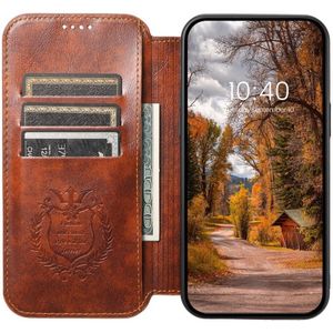 Apple iPhone 13 Pro Hoesje MagSafe Portemonnee Book Case Khaki