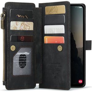 CaseMe C30 Samsung Galaxy A25 Hoesje Pasjeshouder Book Case Zwart