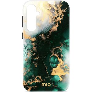 MIO MagSafe Samsung Galaxy S24 FE Hoesje Hard Shell Back Cover Green Marble