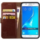 Rosso Element Samsung Galaxy J7 2016 Hoesje Book Cover Bruin