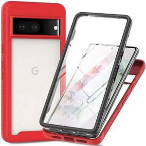 Google Pixel 8 Hoesje Full Protect 360° Cover Hybride Rood