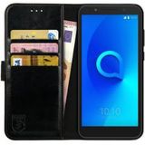 Rosso Element Alcatel 1x Hoesje Book Cover Zwart