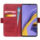 Samsung Galaxy A51 Book Case Wallet Hoesje Kunst Leer Rood