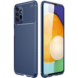 Samsung Galaxy A13 4G Hoesje Siliconen Carbon TPU Back Cover Blauw