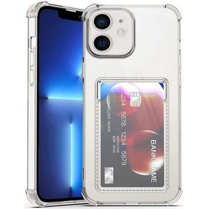 Apple iPhone 11 Hoesje Dun TPU met Pasjeshouder Back Cover Transparant