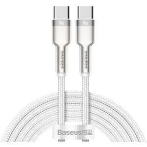 Baseus Cafule Series USB-C naar USB-C Kabel Metaal 100W 2m Wit