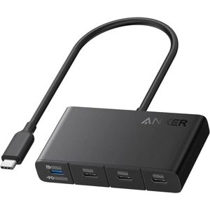 Anker USB-C Display Hub 4-in-1 10Gbps Zwart