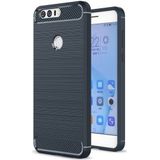 Honor 8 Geborsteld TPU Hoesje Blauw