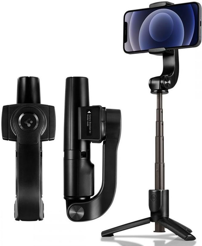 Spigen Gimbal Wireless Selfie Stick - Bluetooth Tripod - Zwart