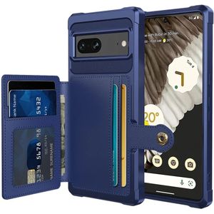 Google Pixel 7 3 in 1 Back Cover Portemonnee Hoesje Donkerblauw