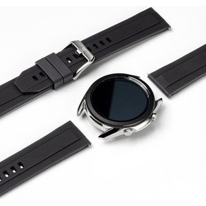 Ringke Rubber One - Universeel Smartwatch 22MM Bandje - Flexibel TPU - Zwart