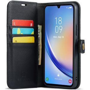 DG Ming Samsung Galaxy A34 Hoesje Retro Wallet Book Case Zwart