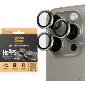 PanzerGlass iPhone 15 Pro / 15 Pro Max Camera Protector Titanium Grijs