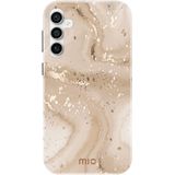 MIO MagSafe Samsung Galaxy S23 FE Hoesje Hard Shell Cover Gold Marble