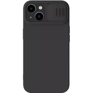 Nillkin iPhone 15 Plus Hoesje MagSafe Siliconen Camera Slider Zwart