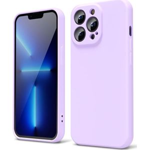 Apple iPhone 13 Pro Hoesje Camera Bescherming Dun TPU Back Cover Lila