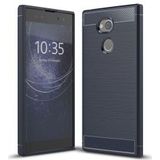 Sony Xperia XA2 Ultra Geborsteld TPU Hoesje Blauw