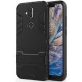 Nokia 8.1 Hybride Hoesje met Standaard Zwart