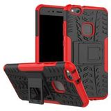 Huawei P10 Lite Robuust Hybride Hoesje Rood