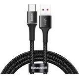 Baseus Halo Series Quick Charge USB-C Lichtgevende Kabel 1m Zwart