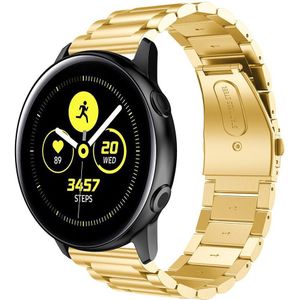 Universeel Smartwatch 20MM Bandje - Roestvrij Staal - met Schakels - Goud