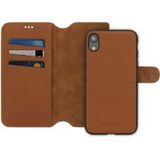 Minim 2-in-1 Apple iPhone XR Hoesje Book Case en Back Cover Bruin