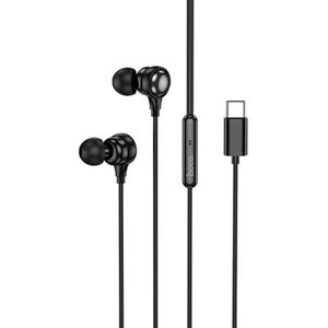 HOCO Bedrade Oordopjes met Microfoon USB-C Zwart