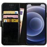 Rosso Element Apple iPhone 12 Pro Hoesje Book Cover Wallet Case Zwart