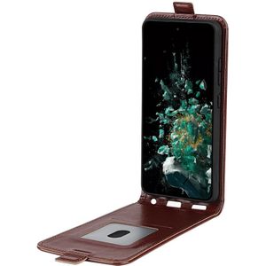 OnePlus 10T Hoesje Verticale Flip Wallet Case Kunstleer Bruin