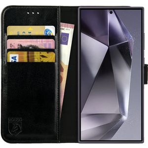 Rosso Element Samsung Galaxy S24 Ultra Hoesje Book Case Wallet Zwart