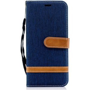 Samsung Galaxy J6 (2018) Jeans Portemonnee Hoesje Donker Blauw