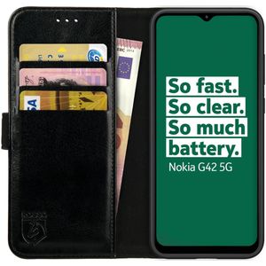 Rosso Element Nokia G42 Hoesje Book Case Wallet Zwart
