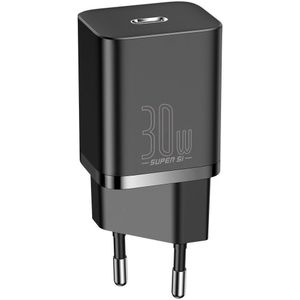 Baseus Super-Si Quick Charger USB-C Snellader 30W Power Delivery Zwart