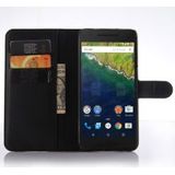 Huawei Nexus 6P Wallet Flip Case Stand Zwart