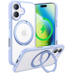 TORRAS Ostand R Fusion Apple iPhone 16 Hoesje 360° MagSafe Stand Blauw