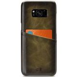 Senza Desire Leren Back Cover met Kaartsleuf Samsung Galaxy S8 Groen