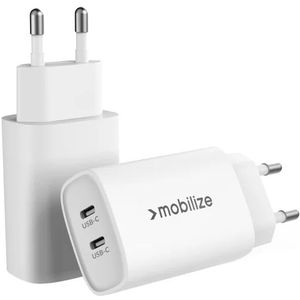 Mobilize 45W Power Delivery / PPS Charge 2-Poorts USB-C Adapter Wit
