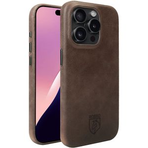 Rosso Elite iPhone 16 Pro Hoesje Leer Back Cover MagSafe Bruin