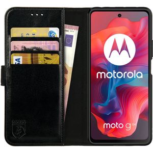 Rosso Element Motorola Moto G04 Hoesje Book Case Wallet Zwart