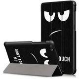 Lenovo Tab E7 Hoesje Tri-Fold Book Case Do Not Touch Me Print